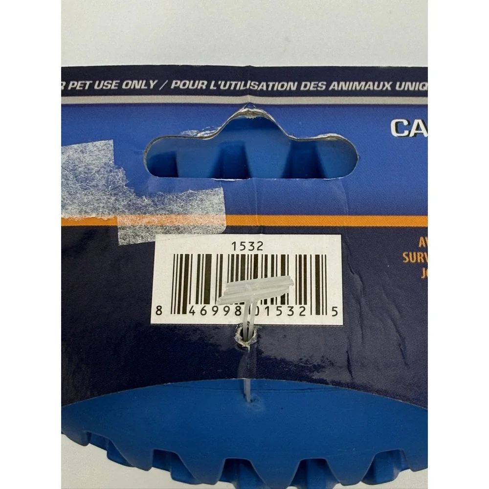 Nerf Dog Teether 1532 Blue Durable Rubber Heavy Duty Toy Medium Large